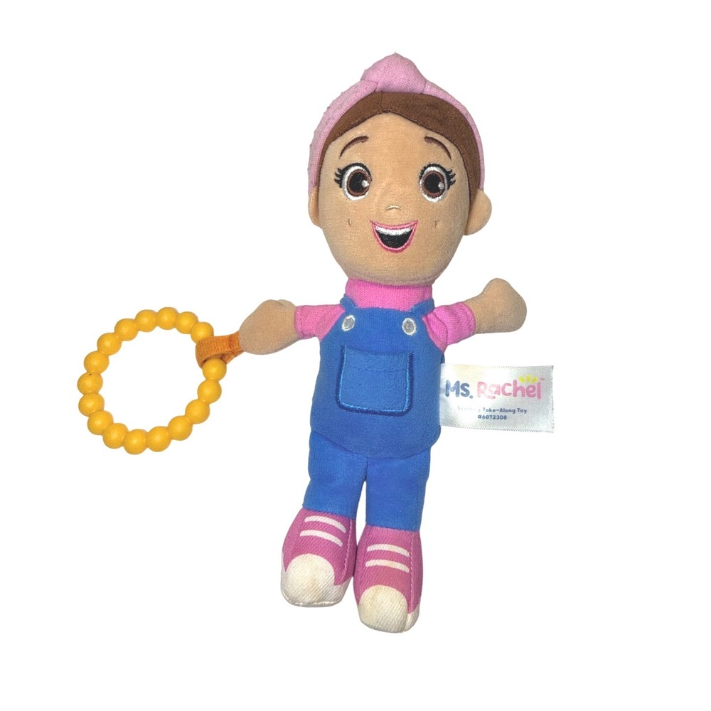 Ms.‎ Rachel Sensory Take-Along Toy Plush Doll Rattle Teether